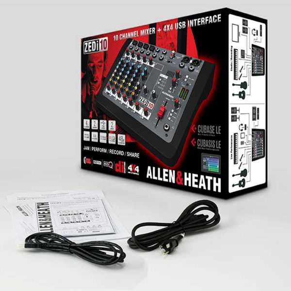 allen & heath zedi 10 mezclador compacto híbrido / interfaz usb de 4x4