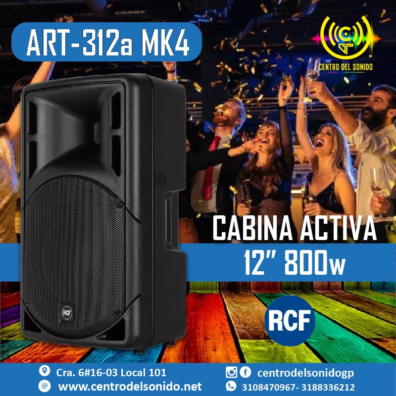 cabina activa rcf art 312 a mk4 800watt