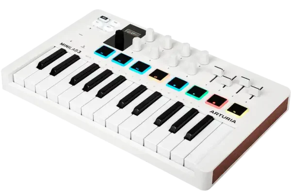arturia minilab 3 mini controlador usb c de 25 teclas delgadas