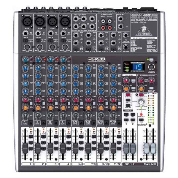 behringer xenyx x1622usb mezclador con usb y efectos