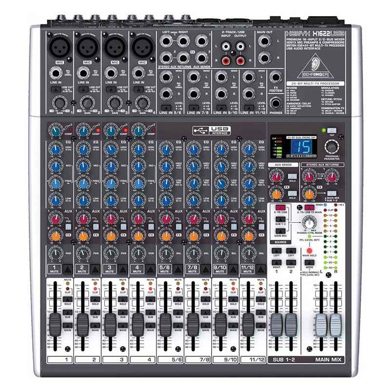 behringer xenyx x1622usb mezclador con usb y efectos