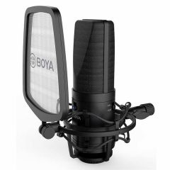 micrófono condensador de gran diafragma boya by m1000