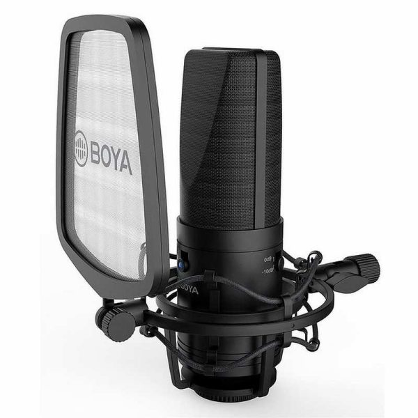 micrófono condensador de gran diafragma boya by m1000