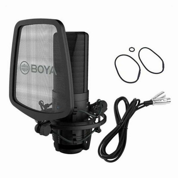 micrófono condensador de gran diafragma boya by m1000