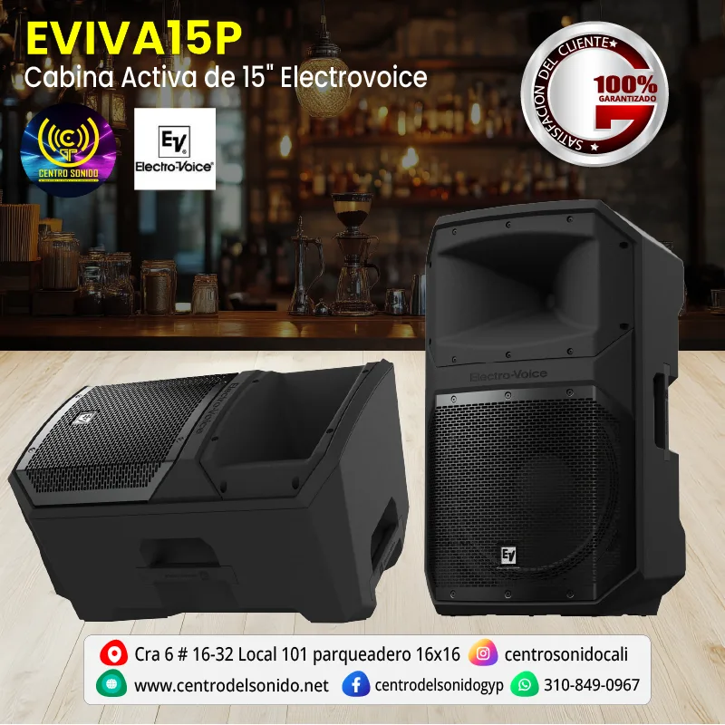 cabina activa de 15" eviva15p electrovice