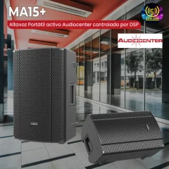 ma15+ altavoz portátil activo audiocenter controlado por dsp