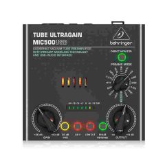 preamplificador e interfaz de audio de tubos behringer mic500usb