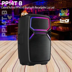 cabina activa pro dj pp14t b bluetooth recargable luz led