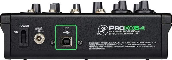 mezclador analÓgico profx6v3 de 6 canales con usb
