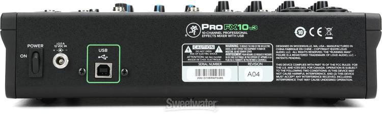 mezclador analógico profx10v3 mackie usb