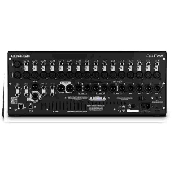 allen & heath qu pac mezclador digital ultra compacto de 16 pulgadas/12 salidas con control de pantalla táctil