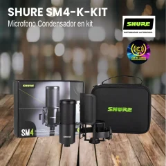 shure sm4 k kit microfono condensador en kit