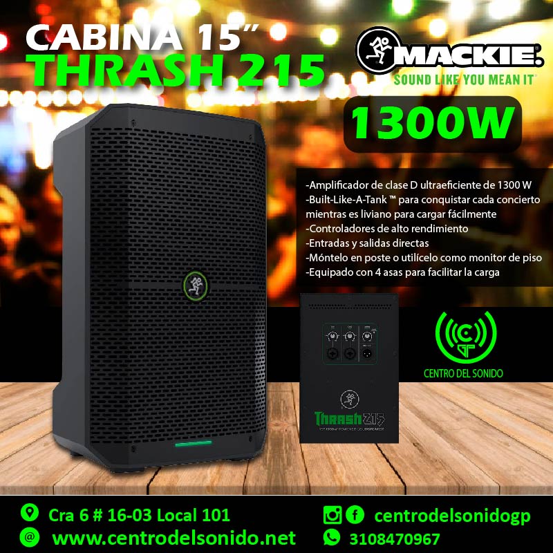 mackie trash 215 altavoz activo profesional 15"