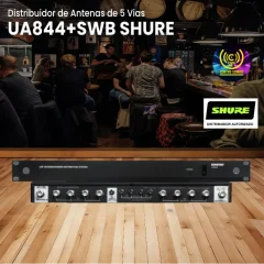 distribuidor de antenas de 5 vias shure ua844+swb