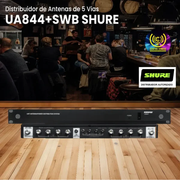 distribuidor de antenas de 5 vias shure ua844+swb