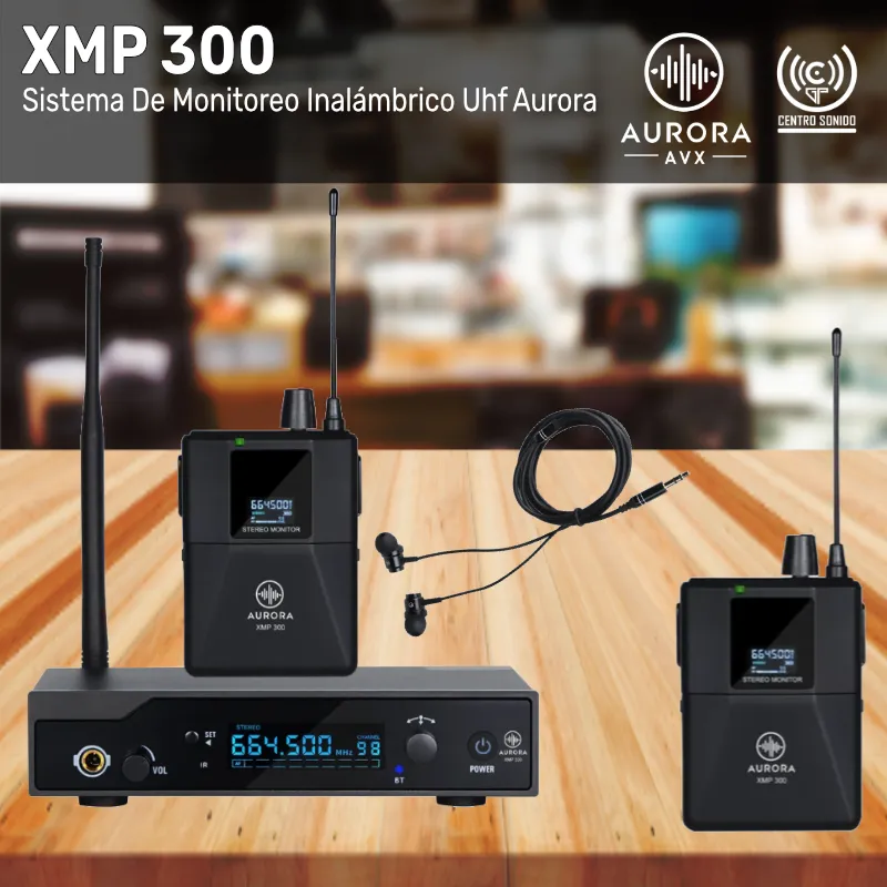 sistema de monitoreo inalámbrico uhf aurora xmp 300