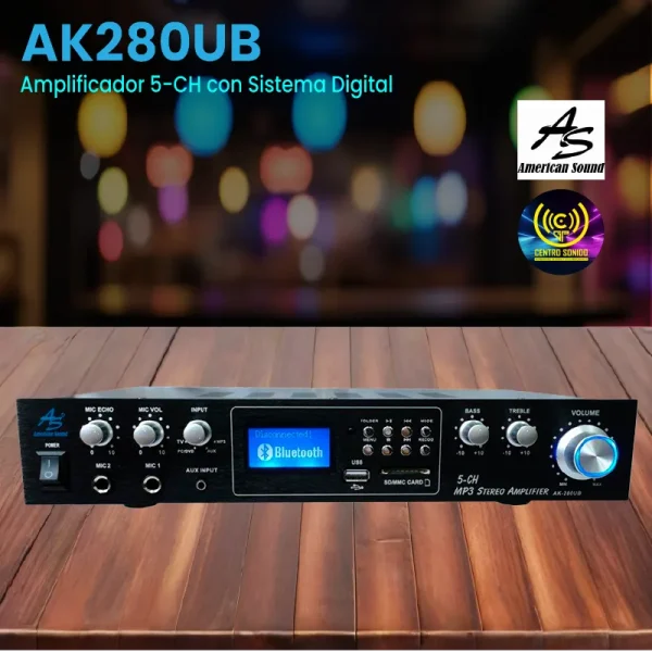 amplificador 5 ch con sistema digital