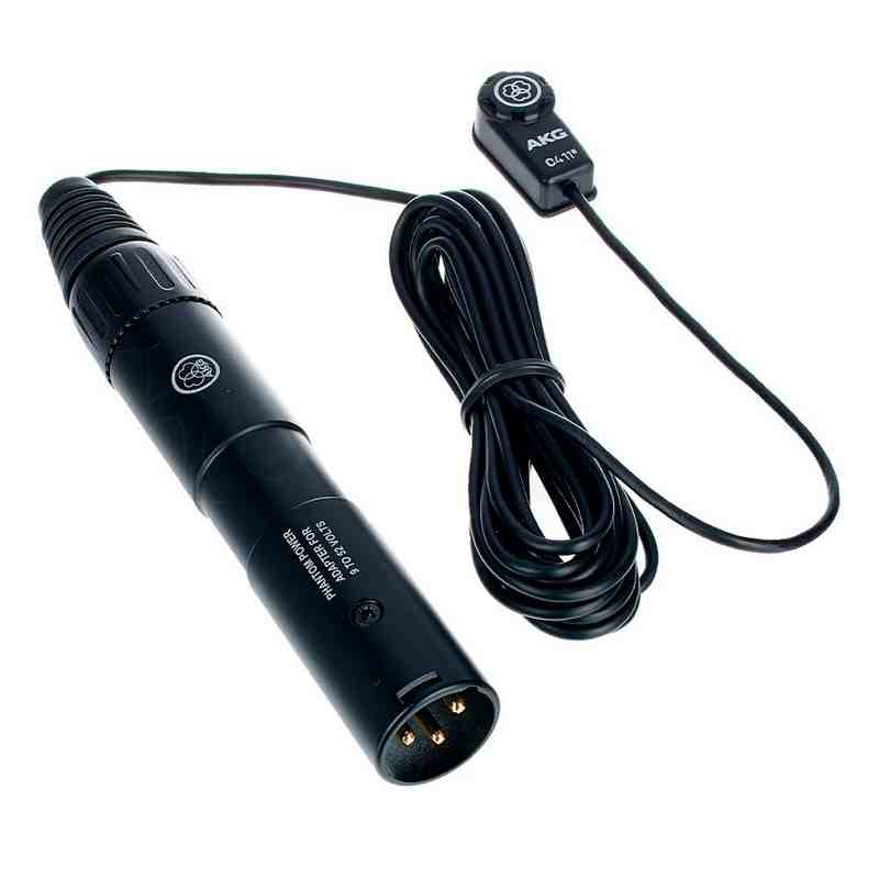 microfono condensador en miniatura de alto rendimiento con conector xlr estándar akg c411pp