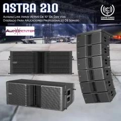 altavoz line array activo de 10″ de dos vías astra 210
