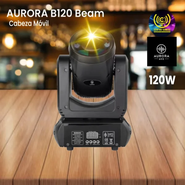 cabeza móvil aurora b120 beam de 120w