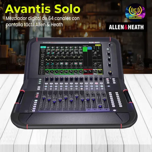 mezclador digital de 64 canales con pantalla táctil allen & heath avantis solo