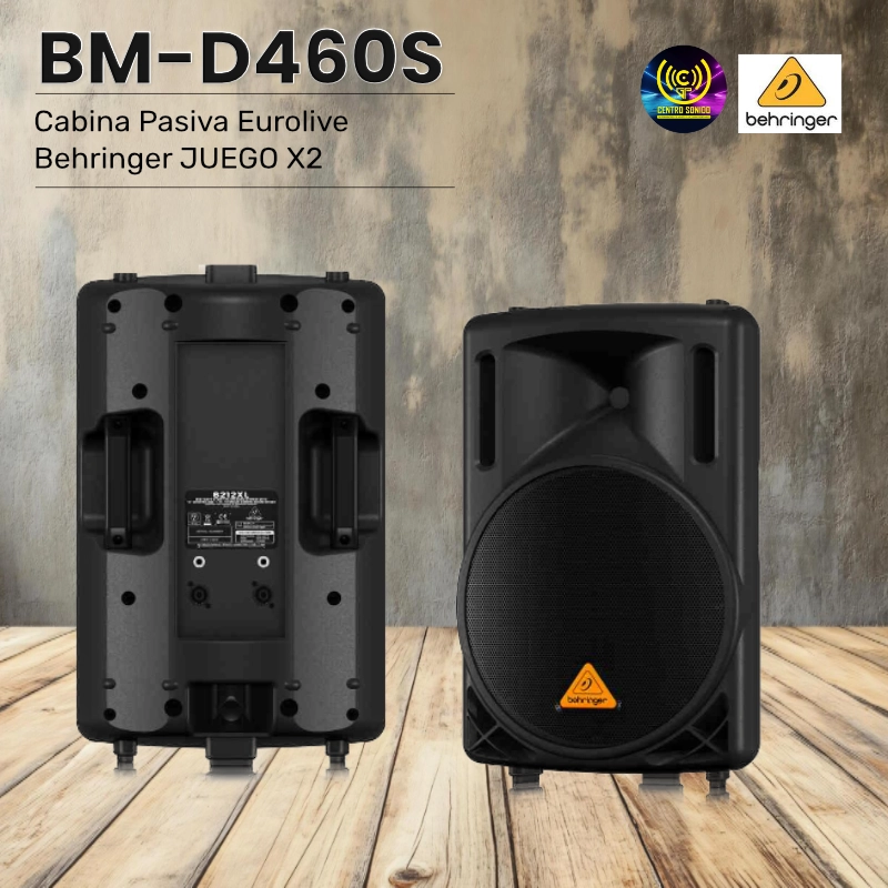 cabina pasiva eurolive b212xl behringer juego x2