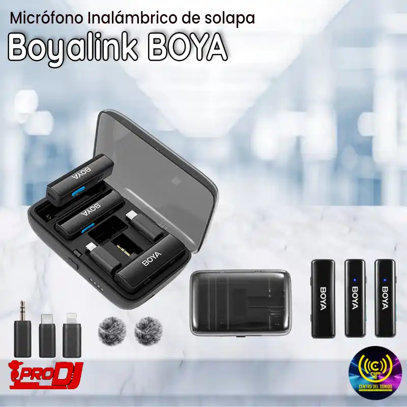 micrófono inalámbrico de solapa boyalink boya