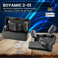 microfono inalambrico boyamic 2 01 2 transmisores + receptor 2