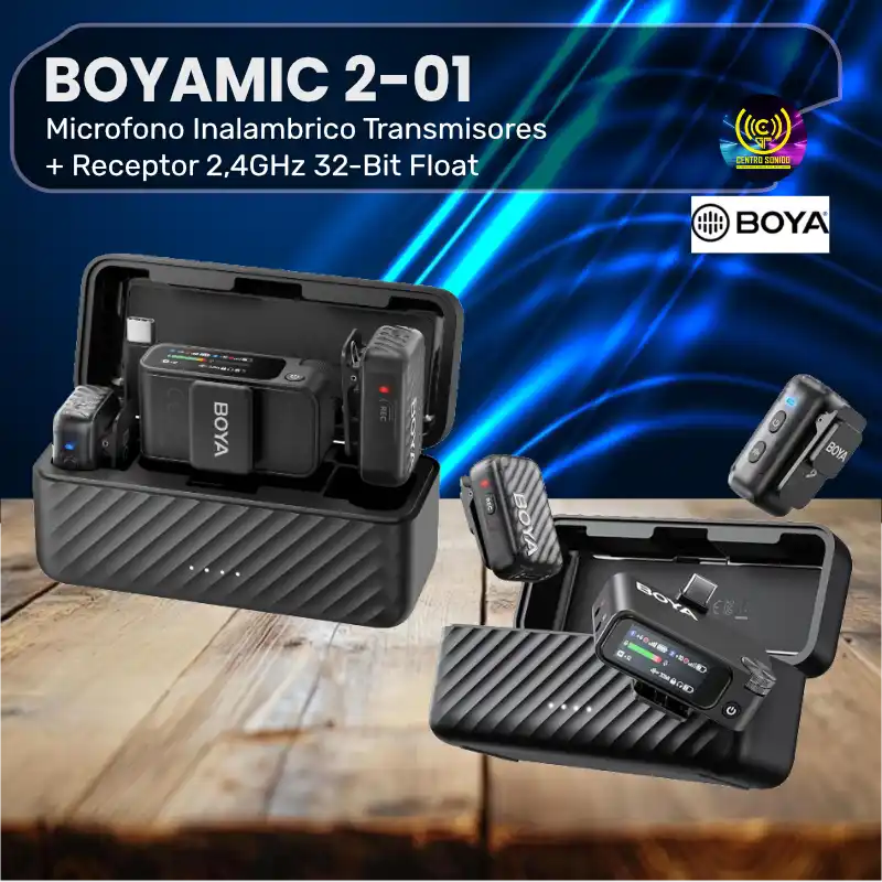 microfono inalambrico boyamic 2 01 2 transmisores + receptor 2