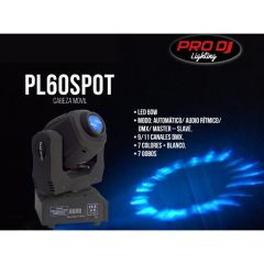 cabeza móvil pl60 spot pro dj