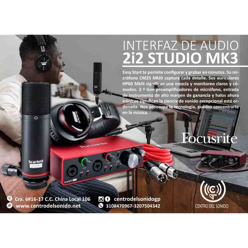 combo scarlet studio 2i2 mk3