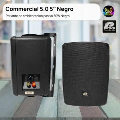parlante de ambientación pasivo commercial 5.0 5″ 50w negro