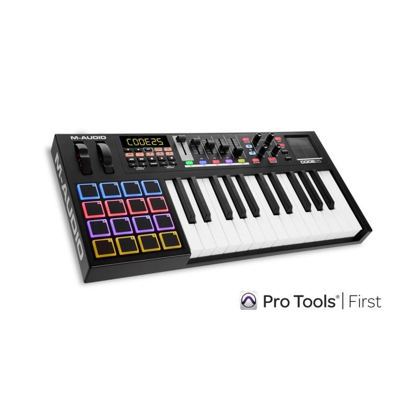 controlador midi code 25 m audio