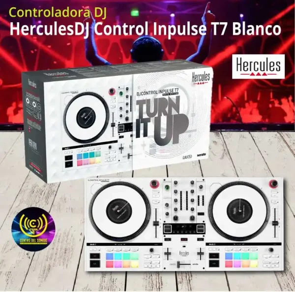 hercules dj control inpulse t7 blanco