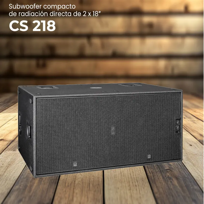 subwoofer compacto de radiación directa de 2 x 18″ cs 218