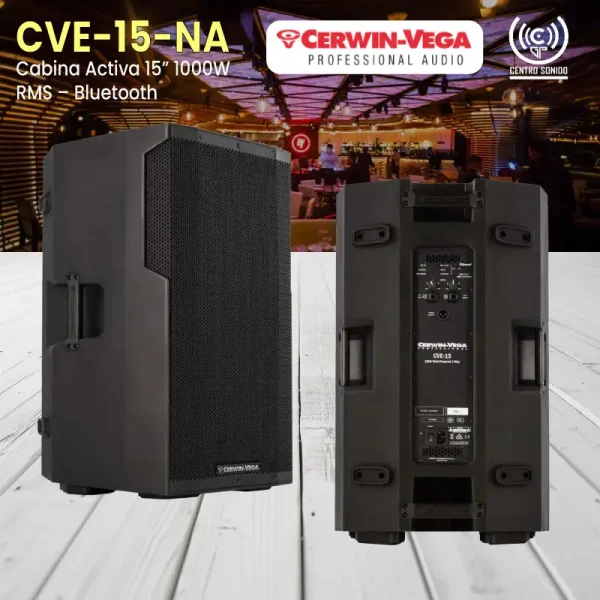 cabina activa 15″ 1000w rms – bluetooth – cerwin vega cve 15 na