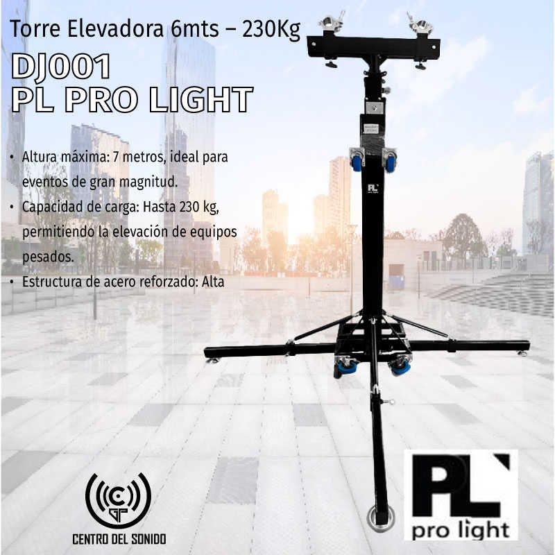 torre elevadora dj001 pl pro light (6mts – 230kg)