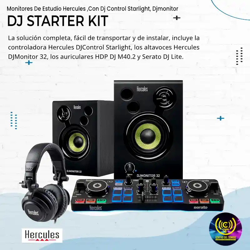 dj starter kit hercules con dj control starlight