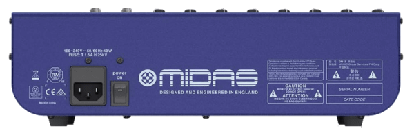 midas dm12 mezclador analógico de 12 entradas en vivo y estudio con preamplificadores de micrófono midas