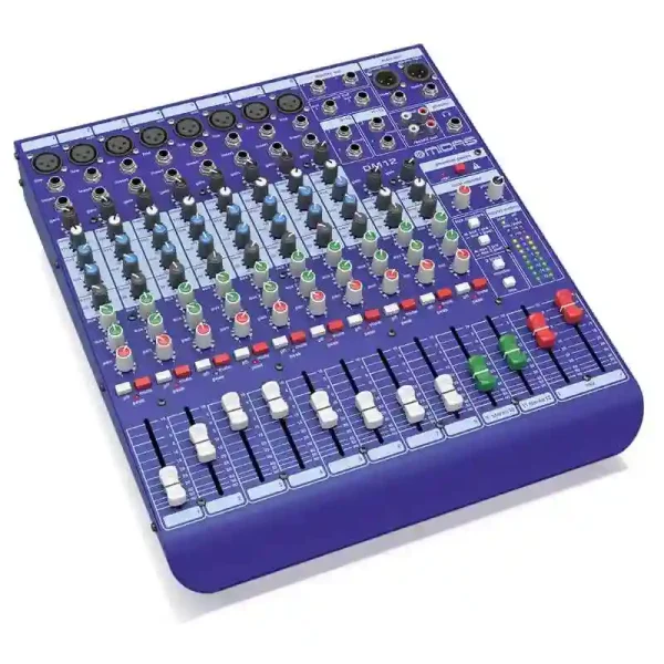 midas dm12 mezclador analógico de 12 entradas en vivo y estudio con preamplificadores de micrófono midas