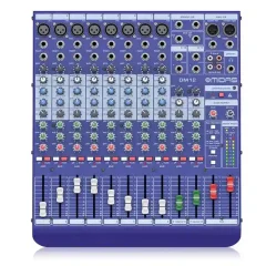 midas dm12 mezclador analógico de 12 entradas en vivo y estudio con preamplificadores de micrófono midas