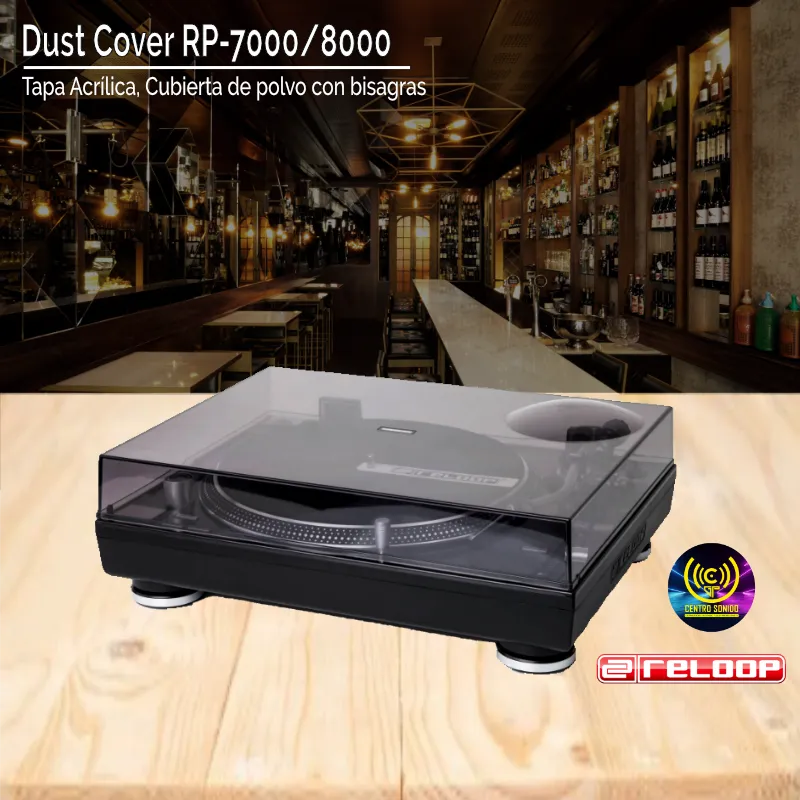 tapa acrílica dust cover rp 7000/8000 reloop