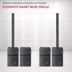 altavoz sistema de columna activo de pa portátil elements smart base single