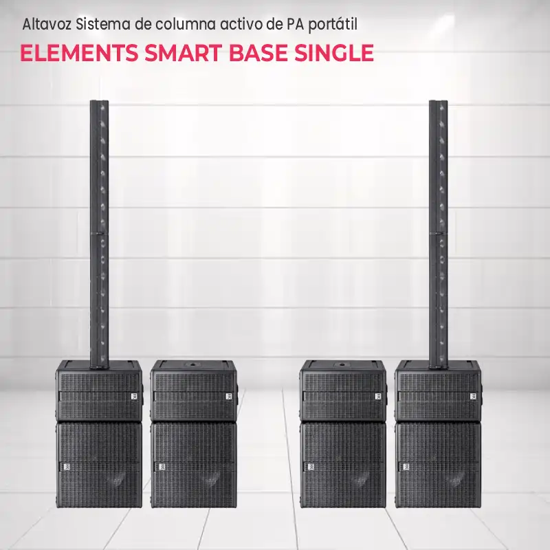 altavoz sistema de columna activo de pa portátil elements smart base single