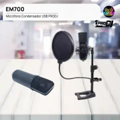 em700 – micrófono condensador usb prodj