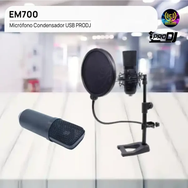 em700 – micrófono condensador usb prodj