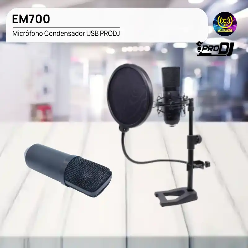 em700 – micrófono condensador usb prodj
