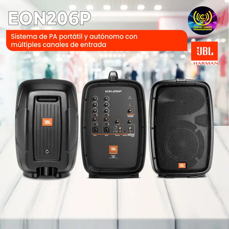 jbl eon206p sistema de pa portátil