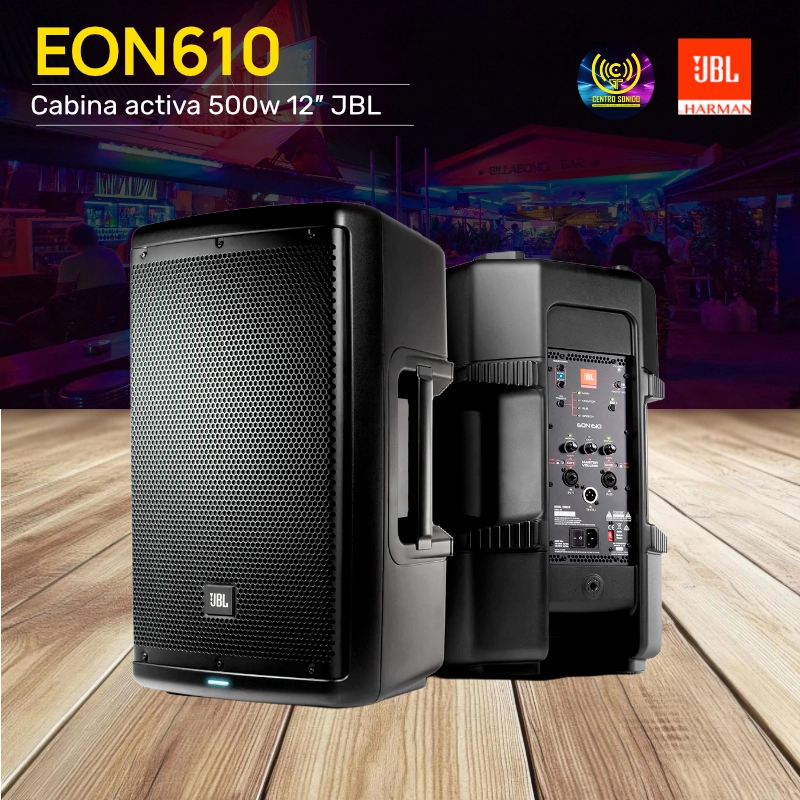 cabina activa jbl eon610 500w 12″