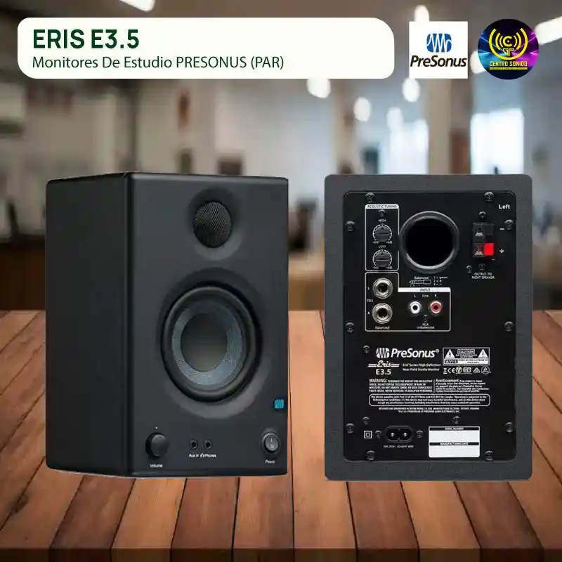 monitores de estudio presonus eris e3.5 (par)